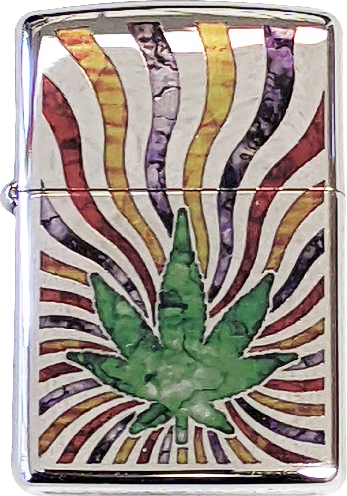 Fusion Leaf Design - Fusion High Polish Chrome Zippo Lighter