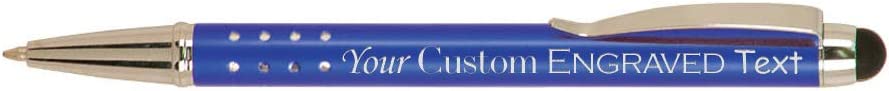 Customized Engraved Ballpoint Pen with Stylus Tip - Add Your Text - Choose from 6 Colors