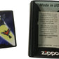 Bat and Sidekick Bird Parody in the City at Night with Signal Light - Black Matte Zippo Lighter