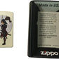 Japanese Lady Samurai Warrior with Bloody Sword - Cream Matte Zippo Lighter