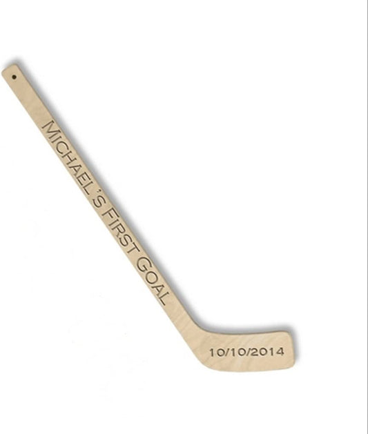 Customized Engraved OR Color Printed 12 Inch Mini Toy Hockey Stick - Add Your Text - Choose from Regular or Goalie Stick