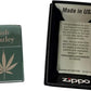 Bob Marley Leaf - Engraved High Polish Green/Chameleon Zippo Lighter