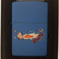 Funny Egg Skateboard Splatter Mess - Royal Blue Matte Zippo Lighter