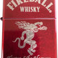 Fireball Whiskey - Engraved Candy Apple Red Zippo Lighter