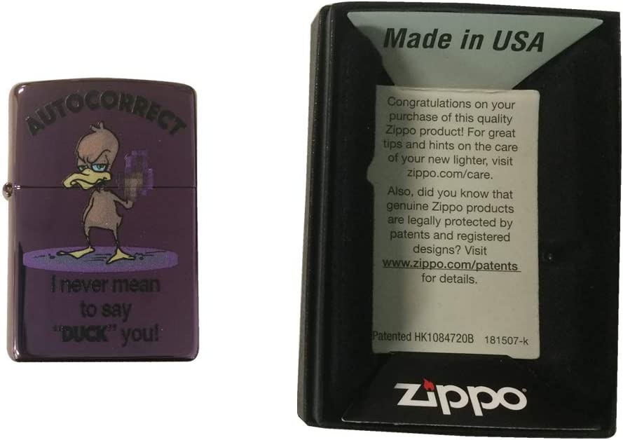 Auto Correct Duck - High Polish Purple/Abyss Zippo Lighter