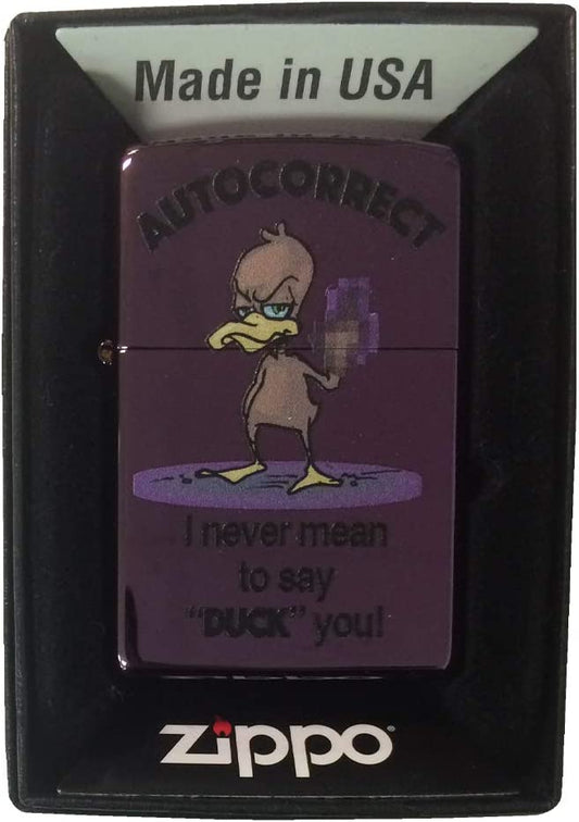 Auto Correct Duck - High Polish Purple/Abyss Zippo Lighter