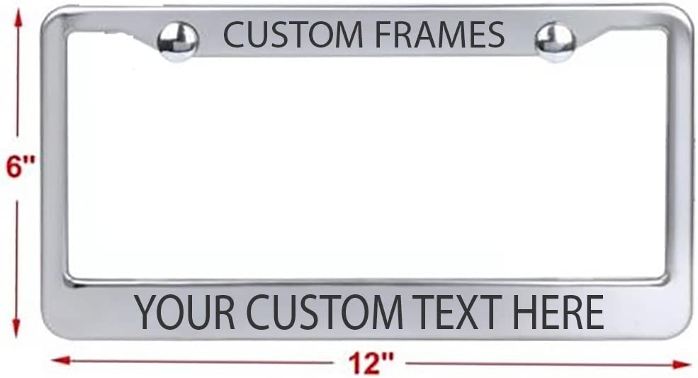 Customized Engraved OR Color Printed License Plate Frame - Add Your Text
