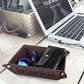 Customized Engraved Leather Snap 6 Inch Jewelry Tray - Add Your Text or Logo - Choose from 6 Colors