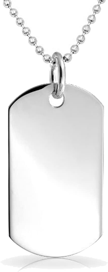 Customized Engraved OR Color Printed Dog Tag Keychain or Necklace - Add Your Text, Logo, or Photo