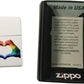 Rainbow Pride Heart Hands - White Matte Zippo Lighter