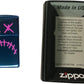 Stitched Skull Face Frown - High Polish Blue/Sapphire Zippo Lighter