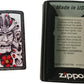 Red Flower Samurai Oni - Iron Stone Zippo Lighter