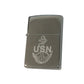 U.S. Navy Anchor Logo - Engraved High Polish Chrome Zippo Lighter