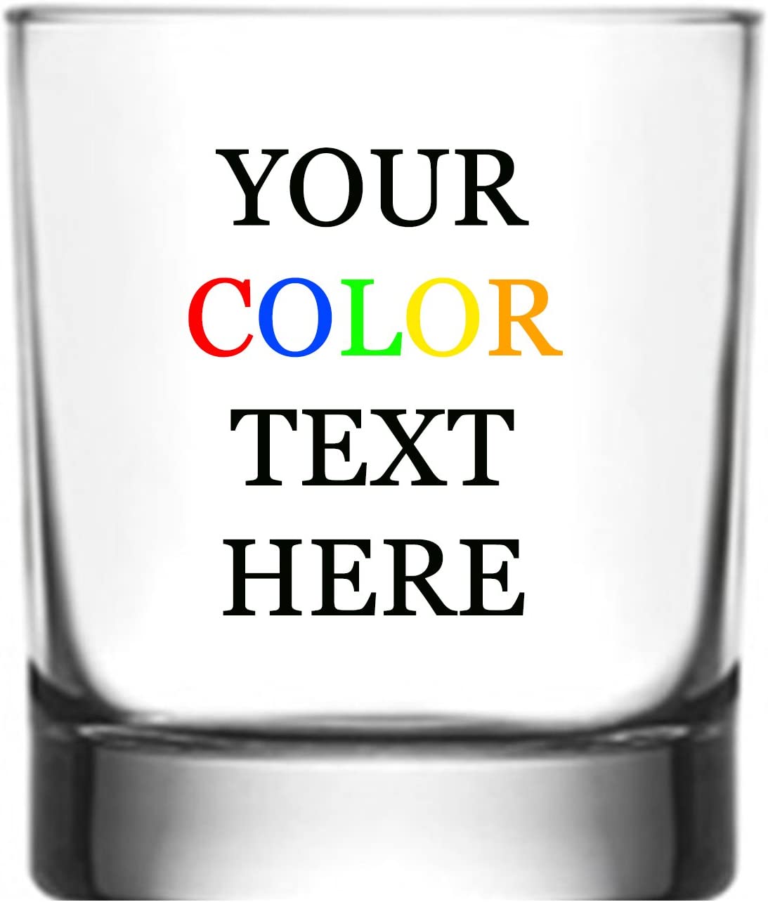 Custom Color Printed 9 oz Scotch Glass - Add Your Text or Logo
