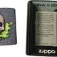 Poisonous Green Smoking Skull - Iron Stone Zippo Lighter