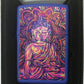 Buddha Vivid Colors Statue Painting - Royal Blue Matte Zippo Lighter
