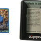 Playful Orange and Grey Kittens with Blue Yarn Ball - High Polish Blue/Sapphire Zippo Lighter