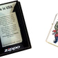 Rocker Long Hair Horror Monster Zombie Shredding Metal Guitar - White Matte Zippo Lighter