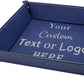 Customized Engraved Leather Snap 6 Inch Jewelry Tray - Add Your Text or Logo - Choose from 6 Colors