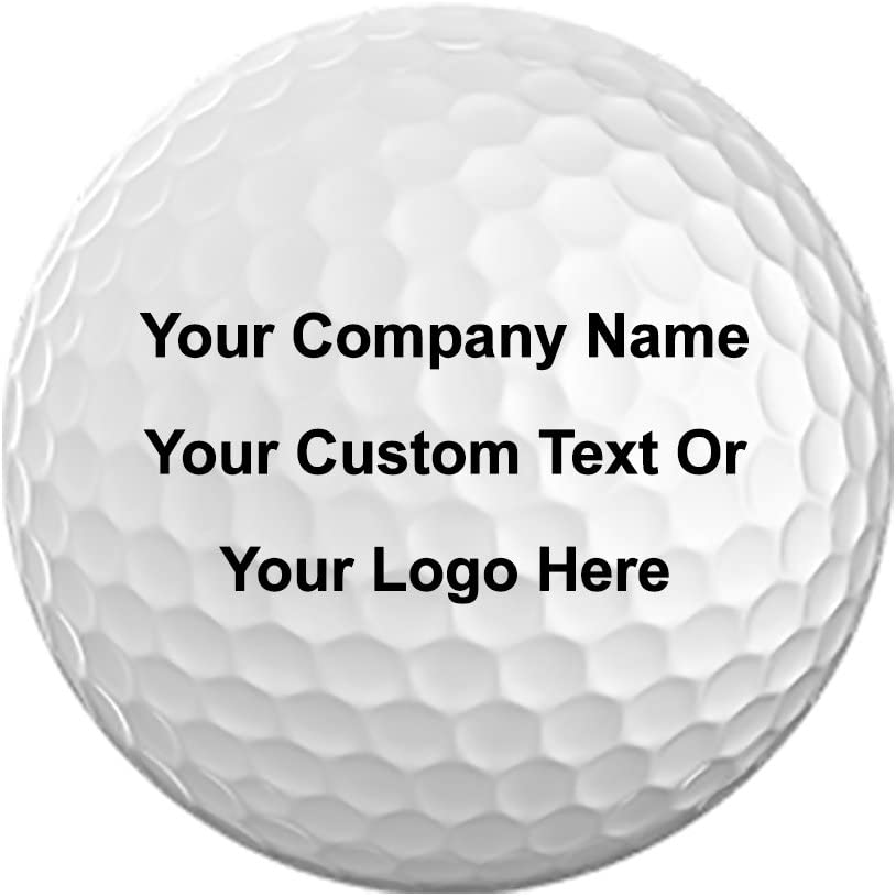 Customized Color Printed Golf Balls - Add Your Text, Logo, or Photo - Choose from 3, 6, and 12 Packs