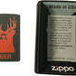Beer Bear Deer Hunting Design - Green Matte Zippo Lighter