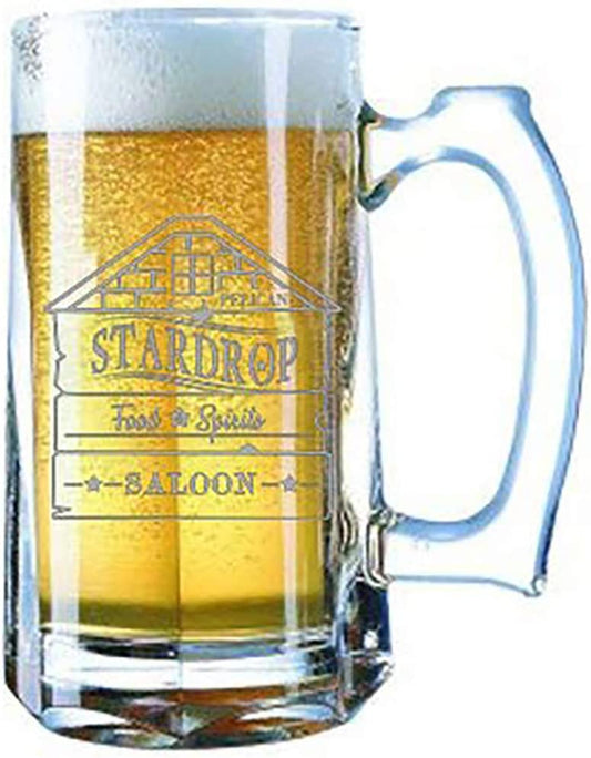 "Stardrop Saloon" Valley Farm Video Game Parody Engraved 25 oz Beer Mug