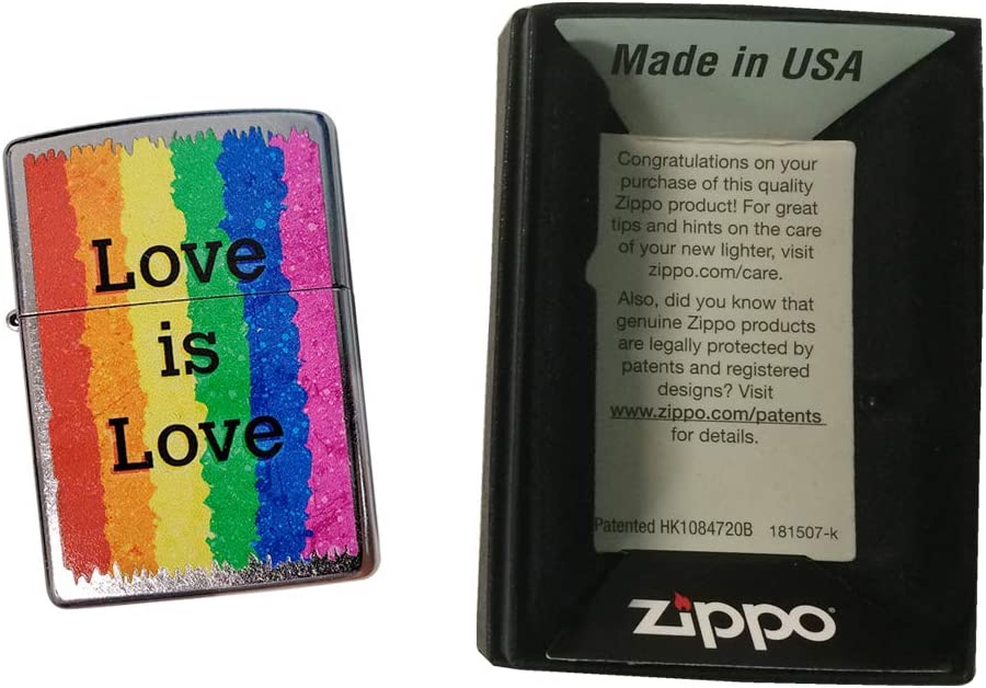 Love is Love Rainbow - Street Chrome Zippo Lighter