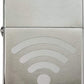 Wireless Online Wi Fi Signal Full Bars - Engraved Brushed Chrome Zippo Lighter