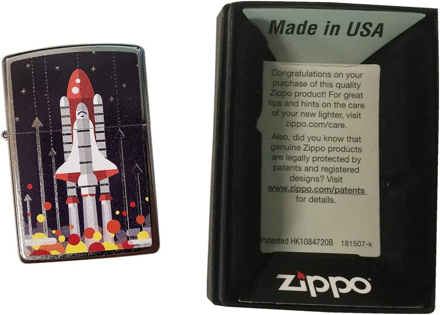Space Shuttle Launch to the Stars - Street Chrome Zippo Lighter