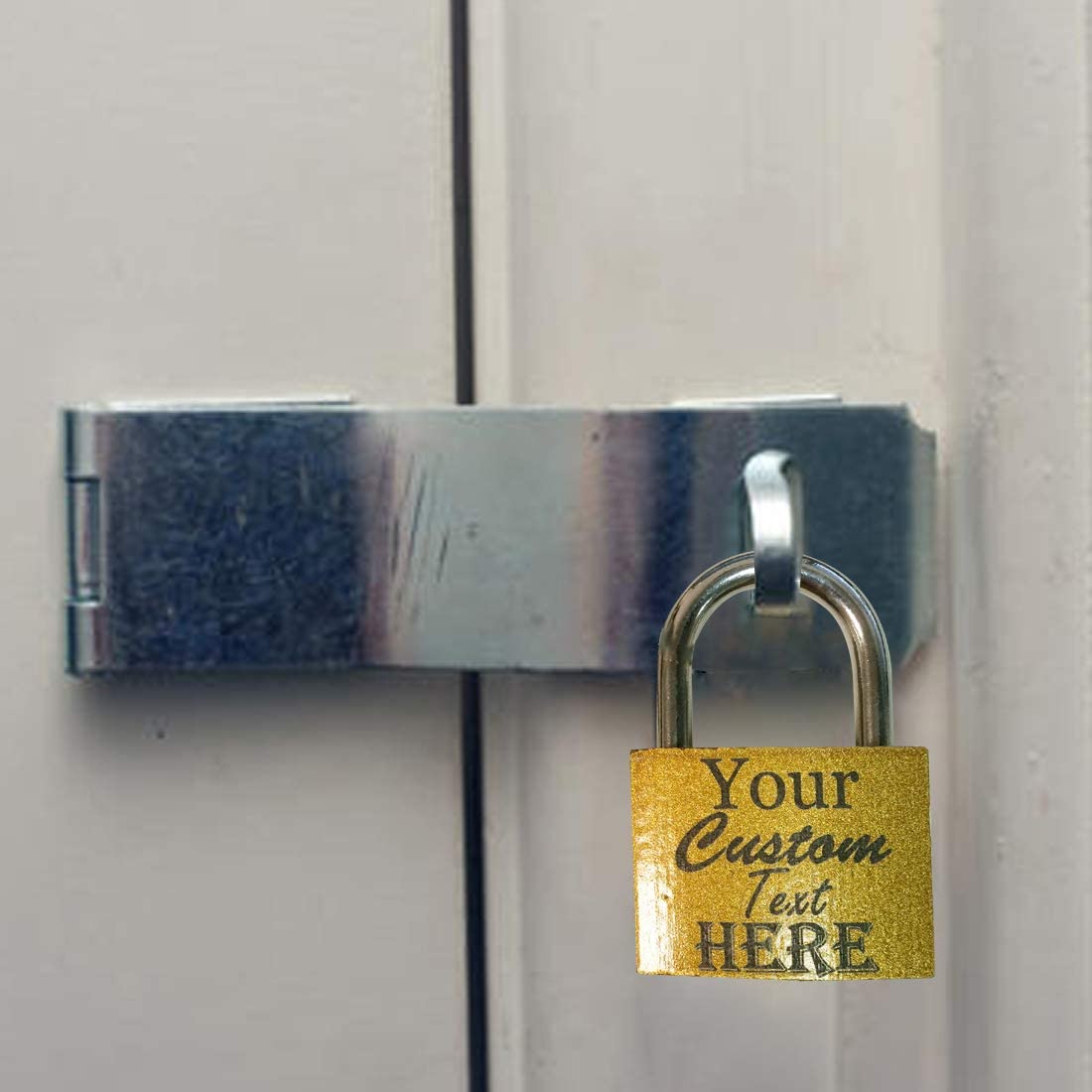 Custom Lock With Key Customized Engraved Brass Lock with Key - Add Your Text or Logo – Hat Shark