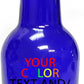 Custom Engraved OR Color Printed 16 oz Corked Glass Bottles - Add Your Text or Logo