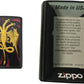 3 Headed Fantasy Dragon Design - Black Matte Zippo Lighter
