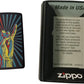 Rock the Horns Rock and Roll Hand - Black Matte Zippo Lighter