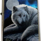 Lisa Parker Guardian of the North White Arctic Wolf - Street Chrome Zippo Lighter
