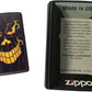 Scary Jack O Lantern Pumpkin Face - Black Matte Zippo Lighter