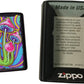 Trippy Psychedelic Pop Art Mushroom - Black Matte Zippo Lighter