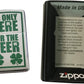 I'm Only Here for the Beer Clover Shamrock Design - Brushed Chrome Zippo Lighter