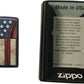 Vintage Americana Flag Design - Navy Matte Zippo Lighter