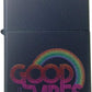 Good Vibes Rainbow and Thumbs Up - Navy Matte Zippo Lighter