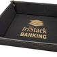 Customized Engraved Leather Snap 6 Inch Jewelry Tray - Add Your Text or Logo - Choose from 6 Colors