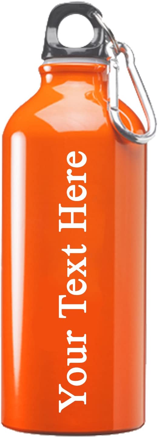 Custom Engraved 17 oz Metal Water Bottle with Clip - Add Your Text