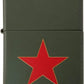 Revolution Red Star - Green Matte Zippo Lighter