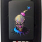Sneering Evil Clown with Purple and Blue Spikes and Makeup - Black Matte Zippo Lighter