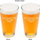 Custom Engraved 16 oz Pint Glass - Add Your Text, Logo, Photo