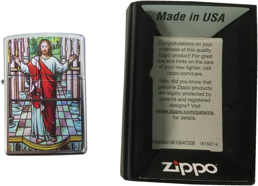 Jesus Mural - Satin Chrome Zippo Lighter