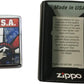 Lady Liberty Stained Glass - Fusion High Polish Chrome Zippo Lighter