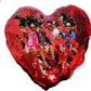 Custom Color Printed Square or Heart Sequin Pillowcase - Add Your Text, Logo, Photo