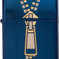 Clothing Zipper - Engraved High Polish Blue/Sapphire Zippo Lighter