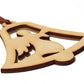 Angel Bell Cutout Laser Engraved Wooden Christmas Tree Ornament Gift Seasonal Decoration