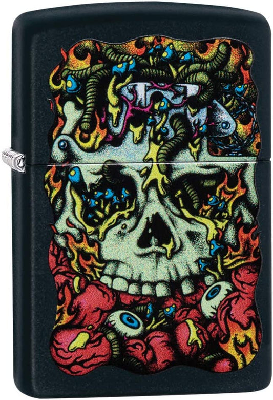 Gory Lighter Insides - Black Matte Zippo Lighter